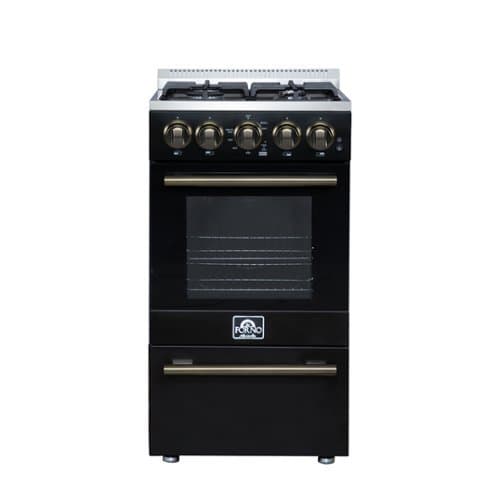 Forno Appliances - Lamazze 2.05 Cu. Ft. Freestanding Gas Range - Black