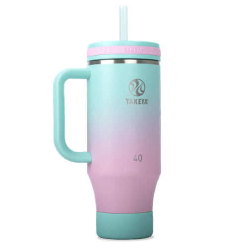Takeya - 40-oz. Straw Tumbler with Handle - Ombre Dream