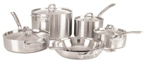 Viking - Professional 5 Ply, 10 Piece Cookware Set- Satin - Stainless Steel