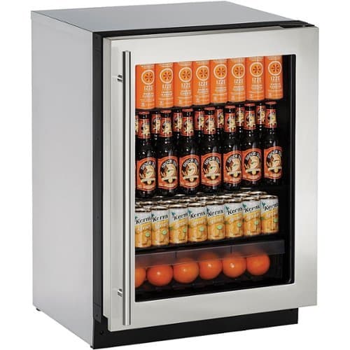 U-Line - 2000 Series 4.9 Cu. Ft. Built-In Mini Fridge - Stainless Steel