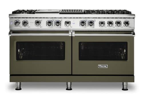 Viking - 5-Series Dual Fuel Self-Clean 60"W Sealed Burner Range - Martini