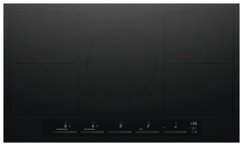 Fisher & Paykel - 36" Cooktop, 5 Zones with SmartZone - Black