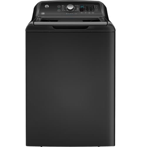GE - 4.5 Cu. Ft. Top Load Washer with Water Level Control, Deep Fill, Quick Wash, and Glass Lid - Diamond Gray