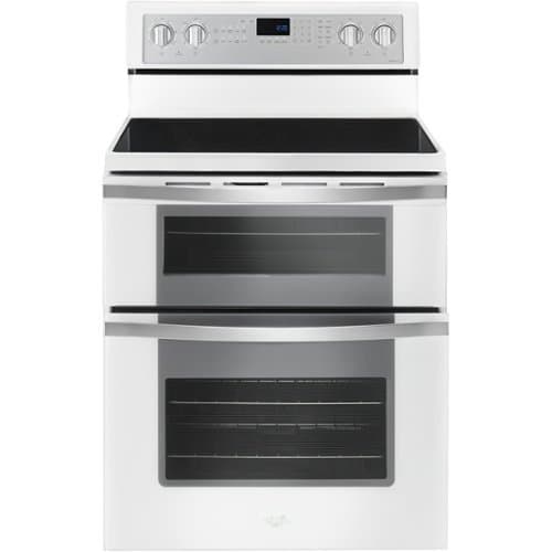 Whirlpool - 6.7 Cu. Ft. Self-Cleaning Freestanding Double Oven Electric Convection Range - White