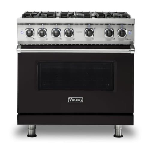 Viking - 36"W./24"D. 5.1 Cu. Ft. Gas Sealed Burner Range-6 Burners-Onyx - Onyx