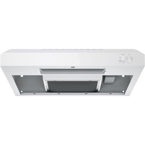 GE - 24 inches - Convertible - Under cabinet Range Hood - White