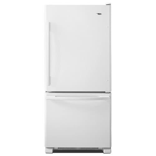 Amana - 18 Cu. Ft. Bottom-Freezer Refrigerator with EasyFreezer Pull-Out Drawer - Stainless Steel