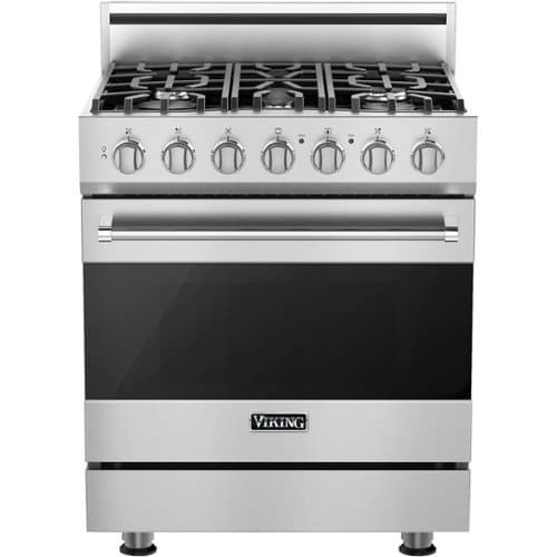 Viking - 3 Series 4.7 Cu. Ft. Self-Cleaning Freestanding Dual Fuel Convection Range - Stainless Steel - Stainless Steel
