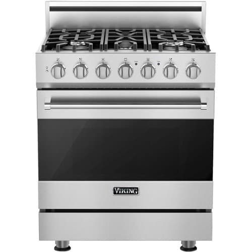 Viking - 3 Series 4.7 Cu. Ft. Self-Cleaning Freestanding Dual Fuel LP Gas Convection Range - Stainless Steel - Stainless Steel