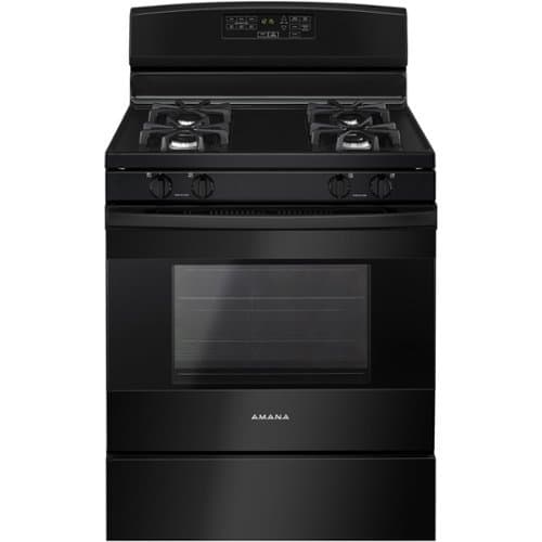 Amana - 5.0 Cu. Ft. Self-Cleaning Freestanding Gas Range - Black