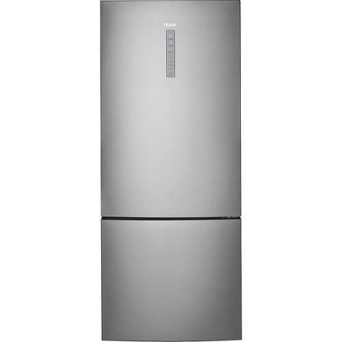 Haier - 15 Cu. Ft. Bottom-Freezer Refrigerator with Quick Cool and Freeze - Stainless Steel