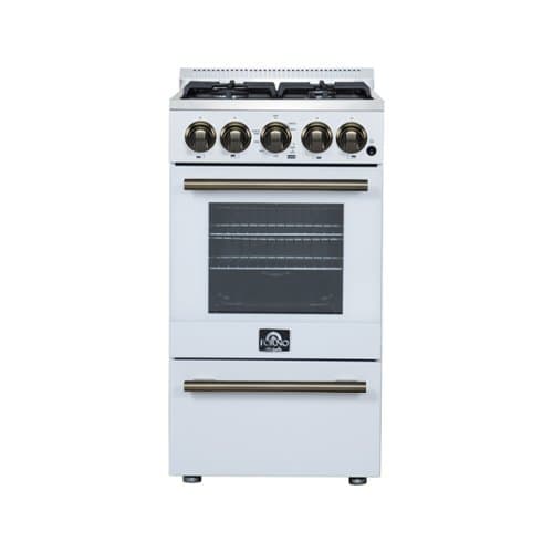 Forno Appliances - Lamazze 2.05 Cu. Ft. Freestanding Gas Range - White