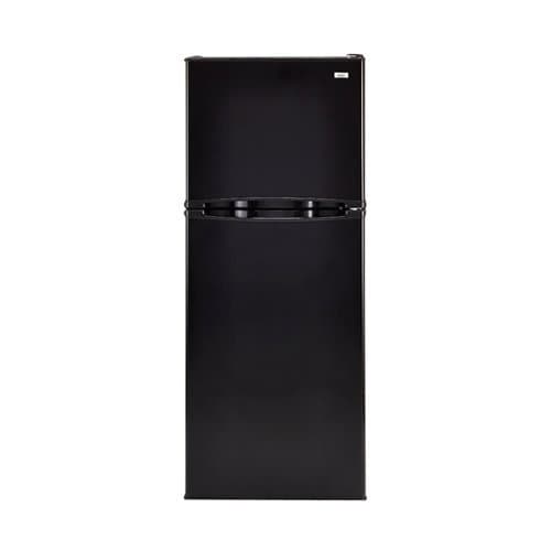 Haier - 9.8 Cu. Ft. Top-Freezer Refrigerator with Adjustable Spill-Proof Glass Shelves - Black