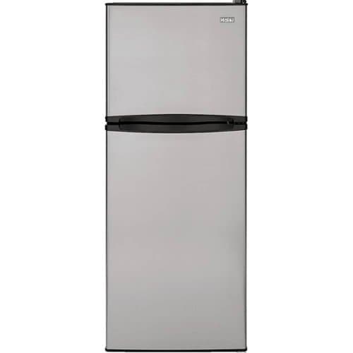 Haier - 9.8 Cu. Ft. Top-Freezer Refrigerator with Adjustable Spill Proof Glass Shelves - Stainless Steel