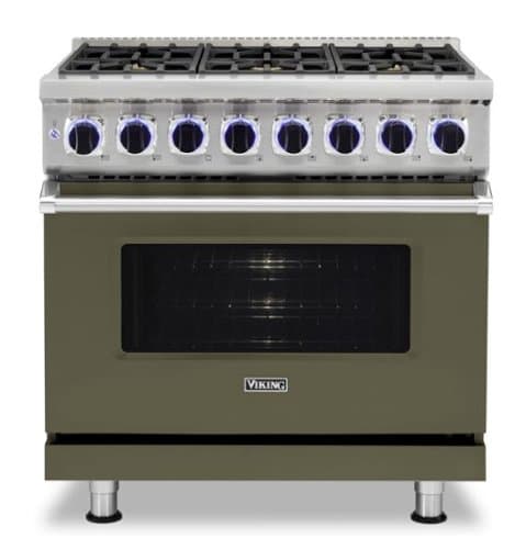 Viking - 36"W./24"D. Dual Fuel Sealed Burner Range-6 Burners - Martini
