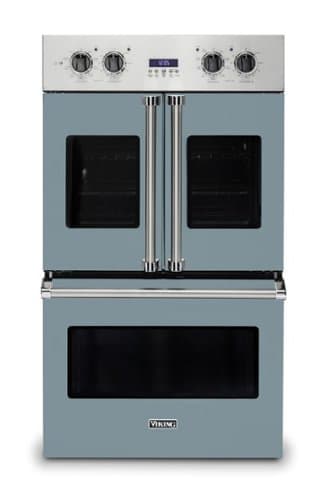 Viking - 30" 7 Series French Door Double Built-In Electric Thermal Convection Oven - November Sky