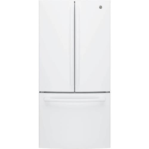 GE - 18.6 Cu. Ft. French Door Counter-Depth Refrigerator with Internal Water Dispenser - High Gloss White
