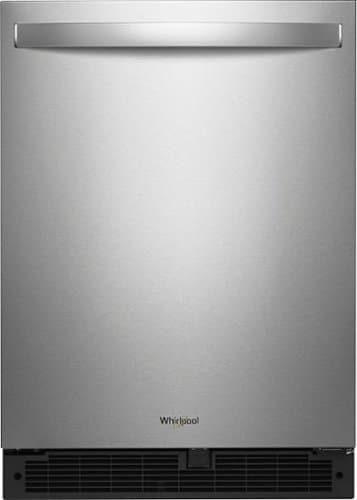 Whirlpool - 5.1 Cu. Ft. Built-In Mini Fridge - Stainless Steel