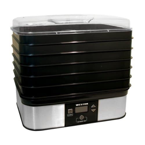 Weston - 6 Tray Digital Food Dehydrator - Silver/Black
