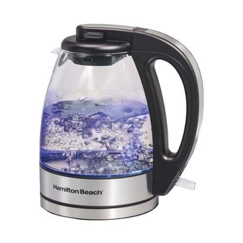 Hamilton Beach - 1L Glass Electric Kettle - Stainless Steel