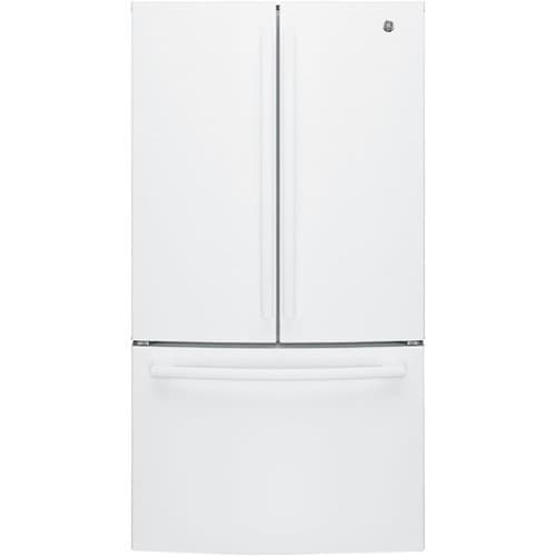 GE - 27.0 Cu. Ft. French Door Refrigerator with Internal Water Dispenser - High Gloss White