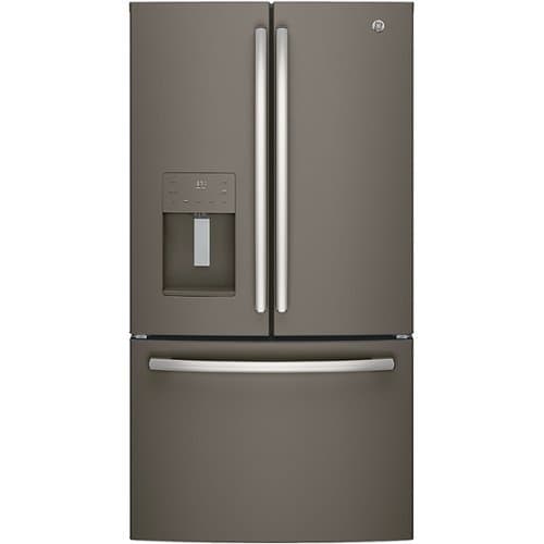 GE - 25.6 Cu. Ft. French Door Refrigerator with In-Door Ice Maker - Slate