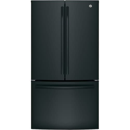 GE - 27.0 Cu. Ft. French Door Refrigerator with Internal Water Dispenser - High Gloss Black