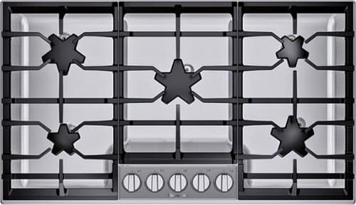 Thermador - Masterpiece 36" Built-In Gas Cooktop with 5 Pedestal Star Burners and LP Conversion - Stainless Steel