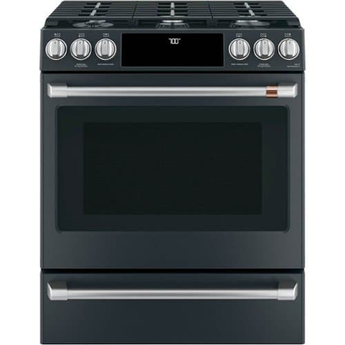 Café - 5.6 Cu. Ft. Self-Cleaning Slide-In Gas Convection Range, Customizable - Matte Black