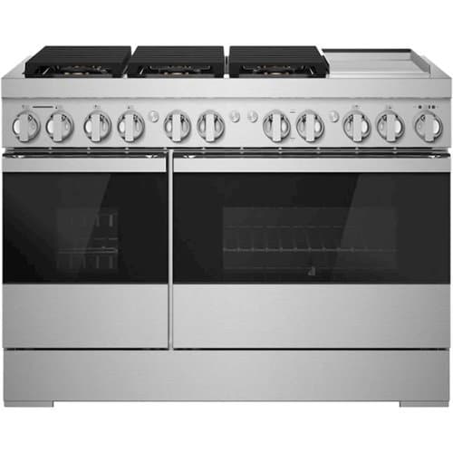 JennAir - NOIR 6.3 Cu. Ft. Self-Cleaning Freestanding Dual Fuel Convection Range - Stainless Steel