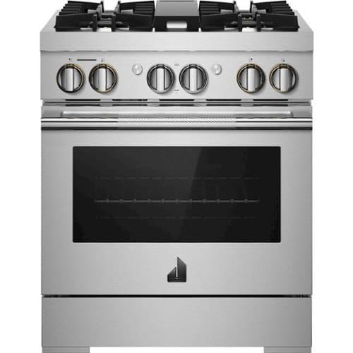 JennAir - RISE 4.1 Cu. Ft. Self-Cleaning Freestanding Dual Fuel Convection Range - Stainless Steel