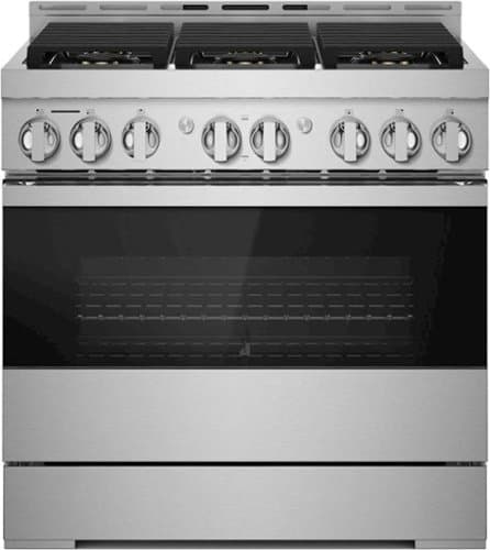 JennAir - NOIR 5.1 Cu. Ft. Self-Cleaning Freestanding Gas Convection Range - Floating Glass Black