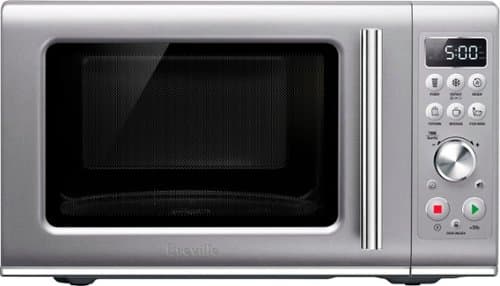 Breville - the Compact Wave Soft Close 0.9 Cu. Ft. Microwave - Silver