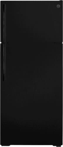 GE - 17.5 Cu. Ft. Top-Freezer Refrigerator with LED Interior Lighting - Black