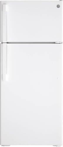 GE - 17.5 Cu. Ft. Top-Freezer Refrigerator with LED Interior Lighting - White