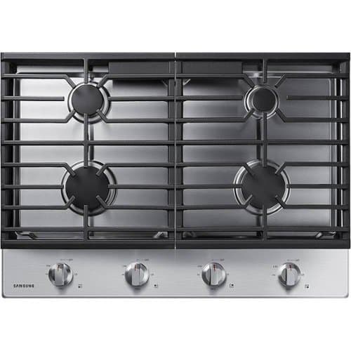 Samsung - 30" Built-In Gas Cooktop with 4 Burners - Stainless Steel