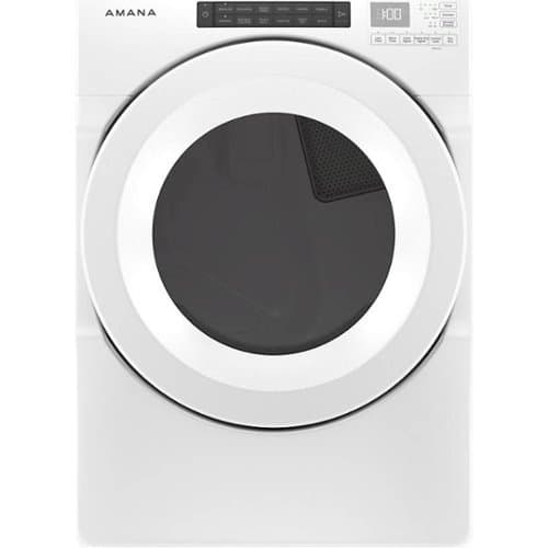 Amana - 7.4 Cu. Ft. Stackable Electric Dryer with Sensor Drying - White