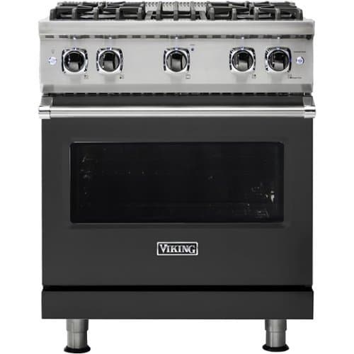 Viking - Professional 5 Series 4.0 Cu. Ft. Freestanding Gas Convection Range - Cast Black