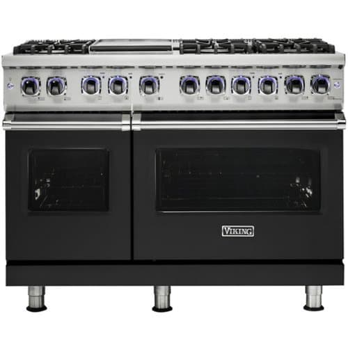 Viking - VGR Freestanding 7-Series Gas 48"W Range - Cast Black