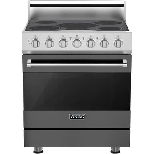 Viking - 3 Series 4.7 Cu. Ft. Self-Cleaning Freestanding Dual Fuel LP Gas Convection Range - Damascus Gray - Damascus Gray