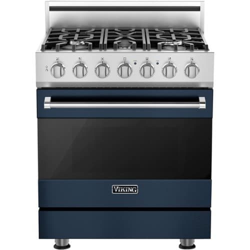 Viking - 3 Series 4.7 Cu. Ft. Self-Cleaning Freestanding Dual Fuel Convection Range - Slate Blue - Slate Blue