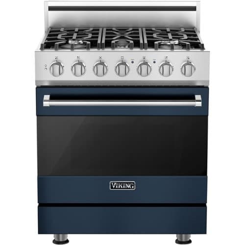 Viking - 3 Series 4.7 Cu. Ft. Self-Cleaning Freestanding Dual Fuel LP Gas Convection Range - Slate Blue - Slate Blue