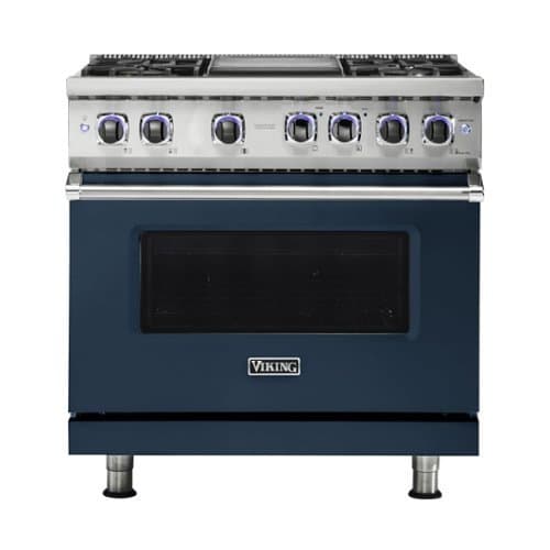 Viking - VGR Freestanding 7-Series Gas 36"W Range - Slate Blue