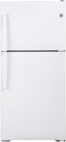 GE - 19.2 Cu. Ft. Top-Freezer Refrigerator with Interior LED Lighting - White