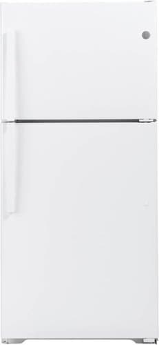 GE - 19.2 Cu. Ft. Top-Freezer Refrigerator with Premium Inner Door Modular Bins - White