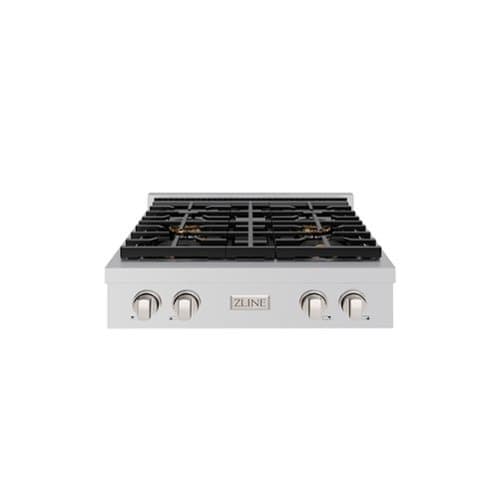 ZLINE - 30 in. Paramount Gas Built-In Gas Cooktop with 4 Burner DuoPro Cooktop (PSRT30) - Stainless Steel