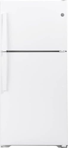 GE - 21.9 Cu. Ft. Top-Freezer Refrigerator with Garage Ready Performance - White