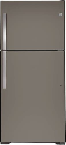GE - 21.9 Cu. Ft. Top-Freezer Refrigerator with Garage Ready Performance - Slate