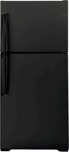 GE - 19.2 Cu. Ft. Top-Freezer Refrigerator with Garage Ready Performance - Black