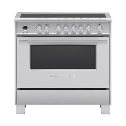 Fisher & Paykel - Classic Series 4.9 Cu. Ft. Freestanding Electric Induction Convection Range with Self-Cleaning - Stainless Steel
